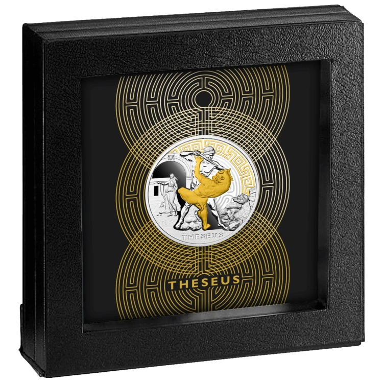 Srebrna moneta 1$ Tezeusz etui