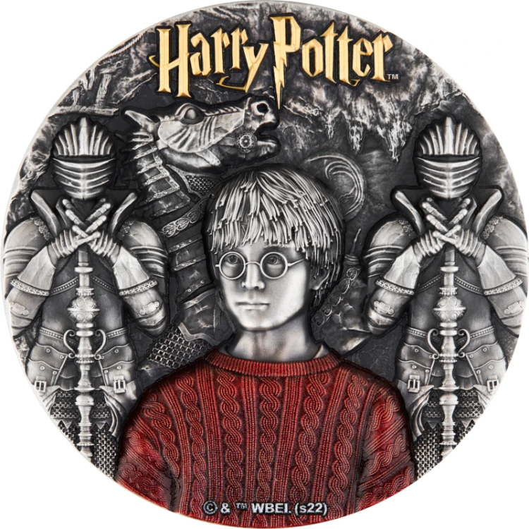 Srebrna moneta 5$ Harry Potter i Kamień Filozoficzny