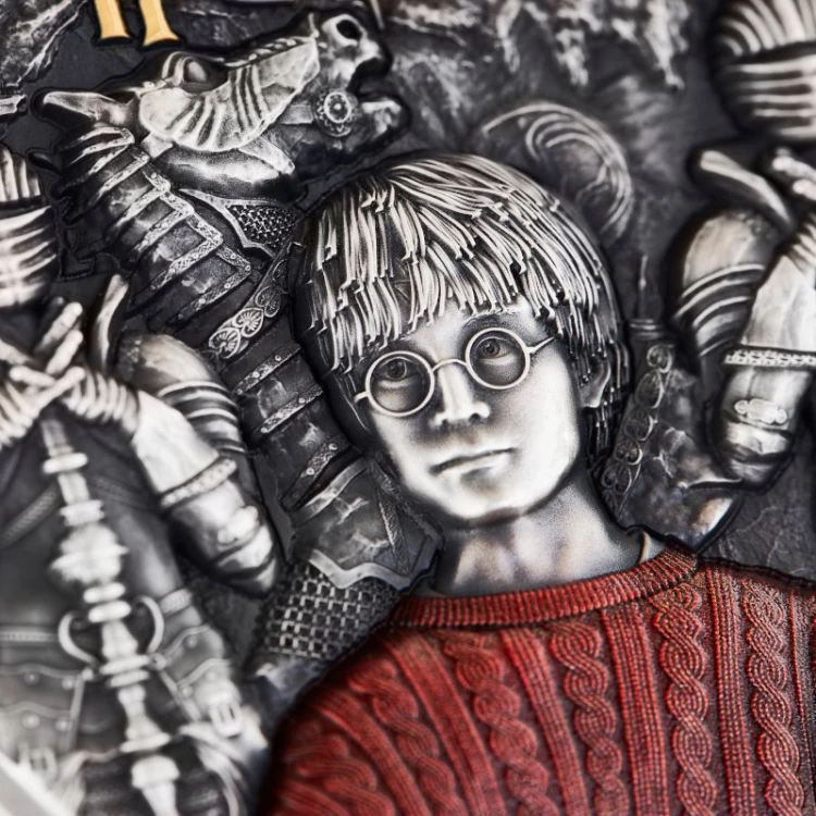 Srebrna moneta 5$ Harry Potter i Kamień Filozoficzny