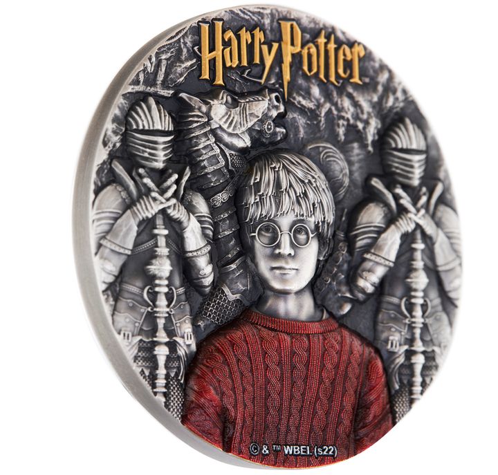 Srebrna moneta 5$ Harry Potter i Kamień Filozoficzny