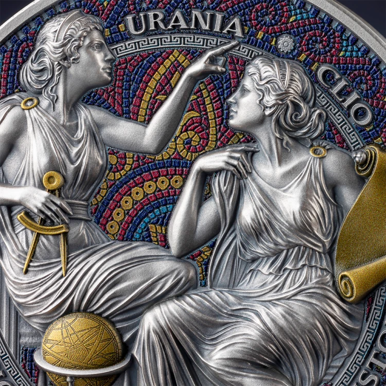 2000 franków CFA, Clio & Urania, Seria: Dziewięć muz, Srebrna moneta