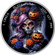 1 onza, Czarne Halloween, Srebrna moneta