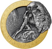 Srebrna moneta 5$ Syzyf, Seria: Mitologia