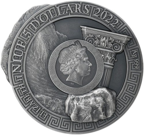 Srebrna moneta 5$ Syzyf, Seria: Mitologia
