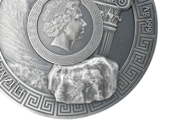 Srebrna moneta 5$ Syzyf, Seria: Mitologia