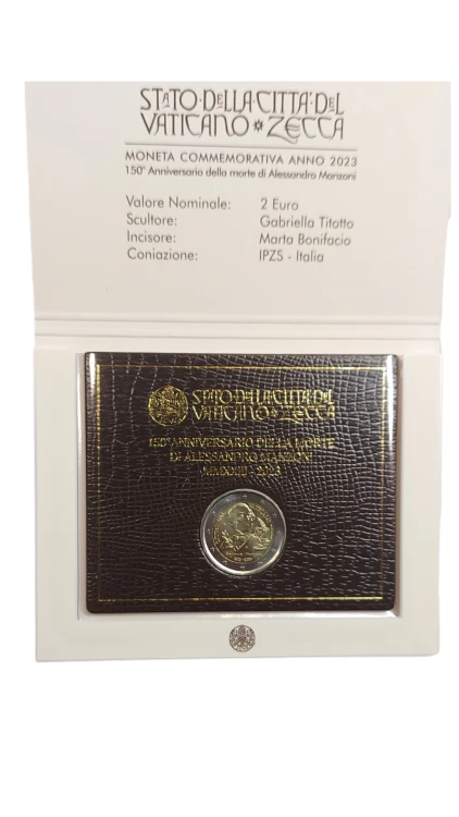 Moneta kolekcjonerska 2€ ALESSANDRO MANZONI Watykan BU
