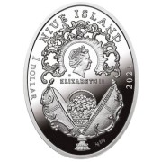 Srebrna moneta Jajo czerwonego krzyża, Seria: Jaja Faberge awers