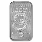 Sztabka srebra 1 oz Lunar Rok Węża rewers
