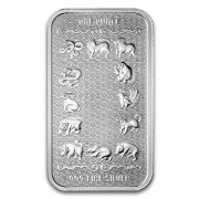 Sztabka srebra 1 oz Lunar Rok Węża awers