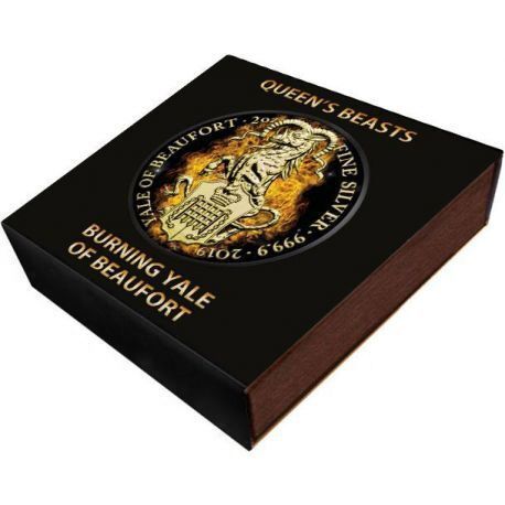 Srebrna moneta 5£ Płonący Koziorożec etui