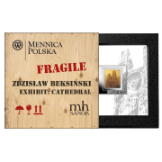 Srebrna moneta 1000 CFA Katedra Zdzisław Beksiński etui