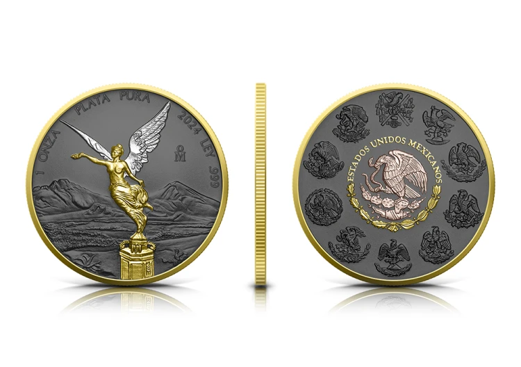 1 uncja, Multimetals Mexico Libertad, Srebrna moneta uszlachetniona