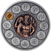 Srebrna moneta Znaki Zodiaku: Wodnik rewers