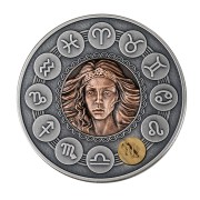 Srebrna moneta Znaki Zodiaku: Panna rewers