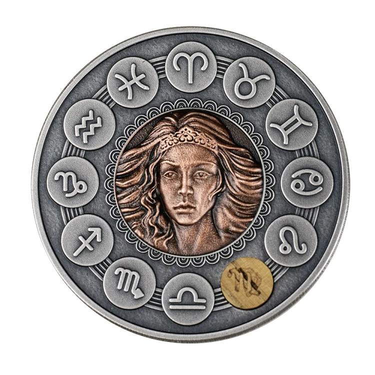 Srebrna moneta Znaki Zodiaku: Panna rewers