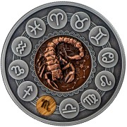 Srebrna moneta Znaki Zodiaku: Skorpion rewers