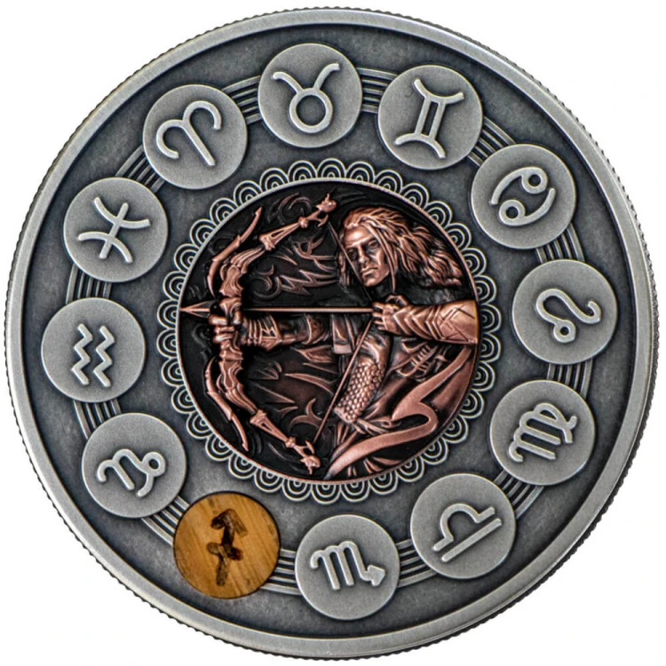 Srebrna moneta Znaki Zodiaku: Strzelec rewers
