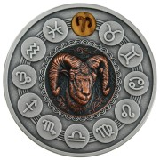 Srebrna moneta Znak Zodiaku: Baran rewers