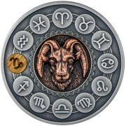Srebrna moneta Znaki Zodiaku: Koziorożec rewers