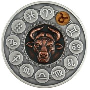 Srebrne monety Znaki Zodiaku: Byk rewers
