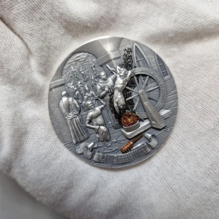 Srebrna moneta 5$ Inkwizycja, Seria: Błędy Ludzkości