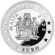 5 euro, Majolika – Wenus z Amorem płynący na delfinach, Srebrna moneta