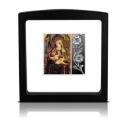 Srebrna moneta 500 CFA Carlo Crivelli, Matka Boska Tronująca ramka