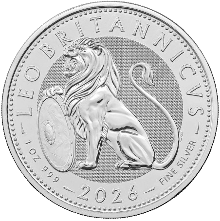 1 uncja, Brytyjski Lew, THE ROYAL MINT, Srebrna moneta 2026