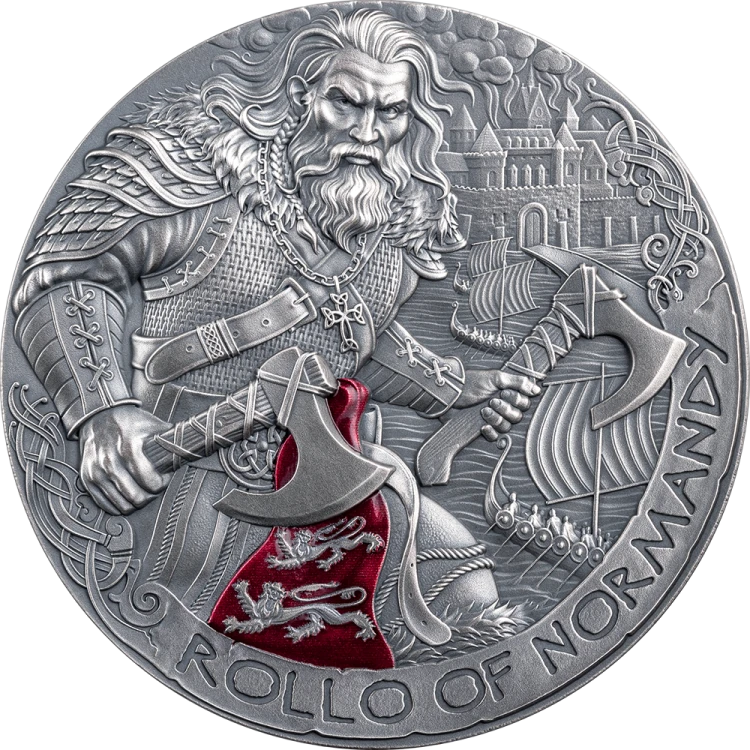 2000 franków CFA, Rollo z Normandii, Seria: Droga do Walhalli, Srebrna moneta