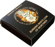 Srebrna moneta 5 £ Płonący Lew Mortimerów etui