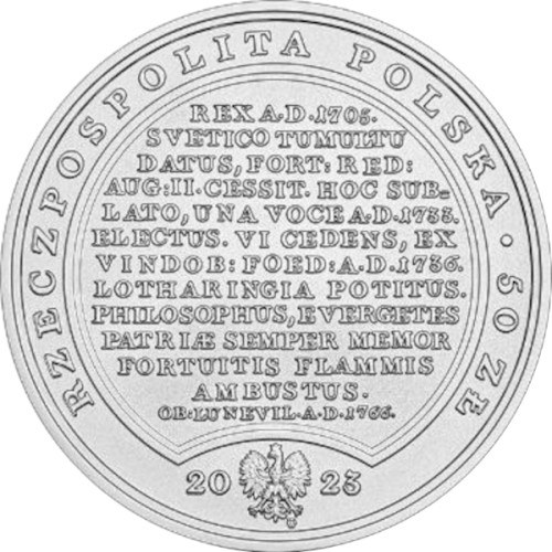 Srebrna moneta NBP 50 zł Stanisław Leszczyński awers