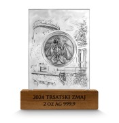 Srebrna moneta 6 Euro Smoki z Trsatu display