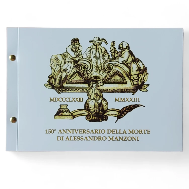 2 € Alessandro Manzoni, Okładka filatelistyczno-numizmatyczna, Watykan, 2023