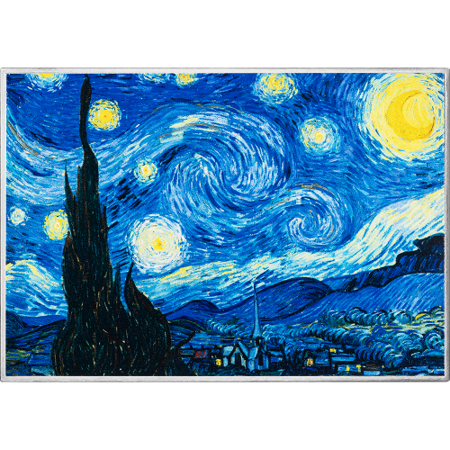 1000 franków CFA, Gwiaździsta noc - Vincent van Gogh, Srebrna moneta