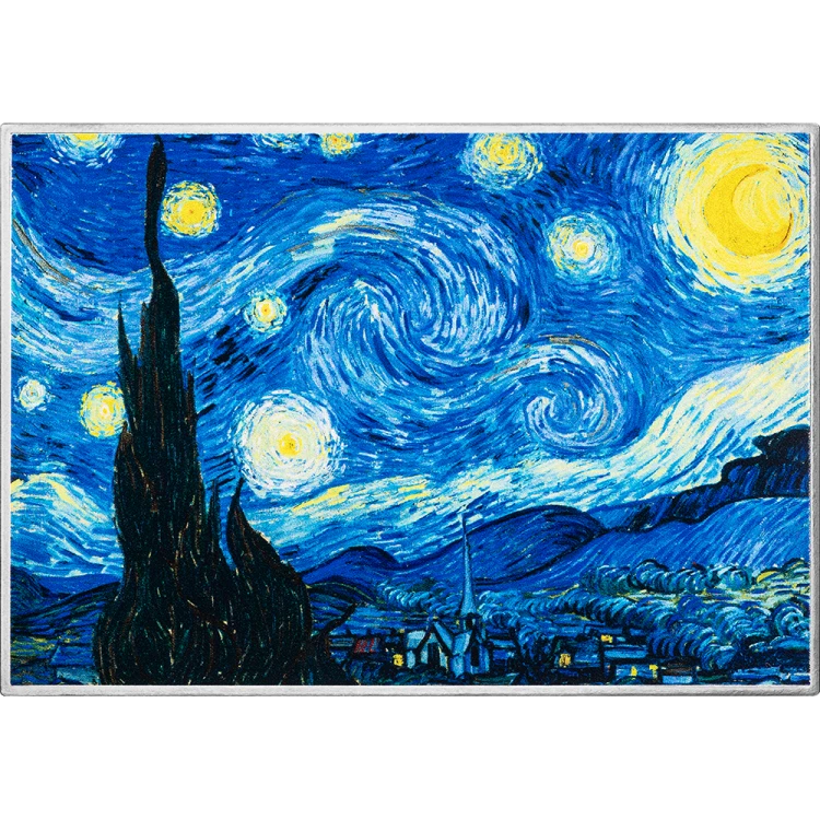 1000 franków CFA, Gwiaździsta noc - Vincent van Gogh, Srebrna moneta
