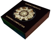 Srebrna moneta 5£ Płonący Completer etui