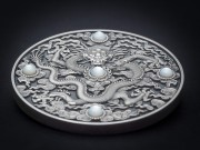 Srebrna moneta 5$ Dragon Art rewers prezentacja