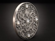 Srebrna moneta 5$ Dragon Art brzeg