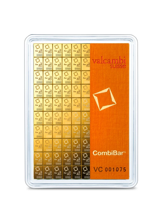 Sztabka złota Valcambi Combibar 100 x 1 g