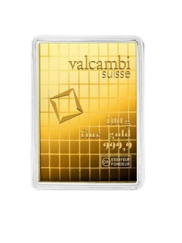 Złota sztabka Valcambi Combibar 100 x 1 g awers