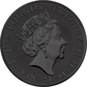 Srebrna moneta 5£ Płonący Biały Chart z Richmond awers