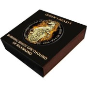 Srebrna moneta 5£ Płonący Biały Chart z Richmond etui