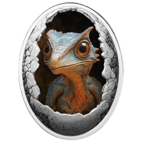 500 franków CFA, Pterodaktyl, Seria: Dinozaury, Srebrna moneta