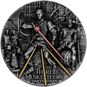 Srebrna moneta 5$ D’Artagnan Seria: Trzej Muszkieterowie rewers