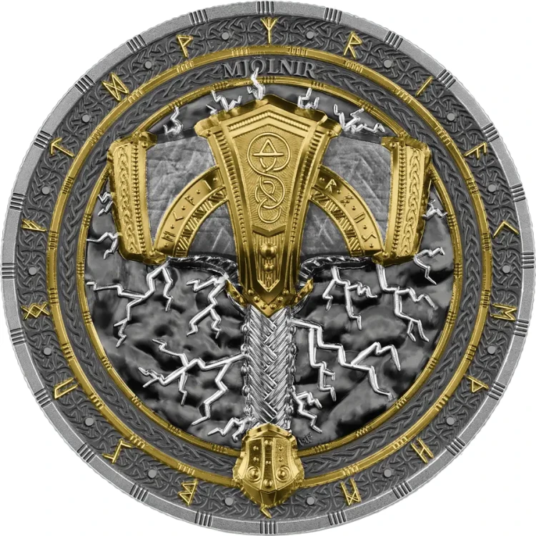 10 mark, Mjölnir, Seria: Artefakty, Srebrna moneta, BU UHR