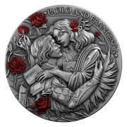 25 $, Paolo i Francesca, Seria: Historie miłosne,Srebrna moneta