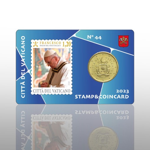 Watykan, 0,5 € coin card znaczek 1,20 € nr 44, 2023