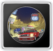 1 $, ROUTE 66, Seria: Słynne trasy Ameryki, Srebrna moneta