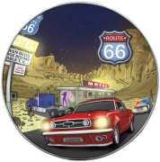1 $, ROUTE 66, Seria: Słynne trasy Ameryki, Srebrna moneta