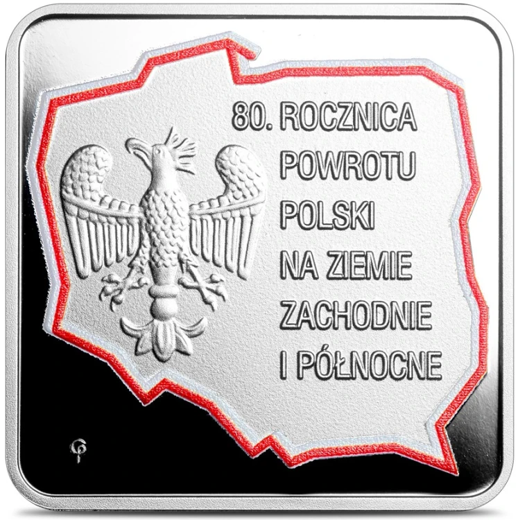 Srebrna moneta kolekcjonerska 10 zł 80. rocznica powrotu Polski na Ziemie Zachodnie i Północne